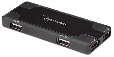 Manhattan 161169 Hub Usb V2.0 7 Puertos Negro Sin Fuente - ordena-com.myshopify.com