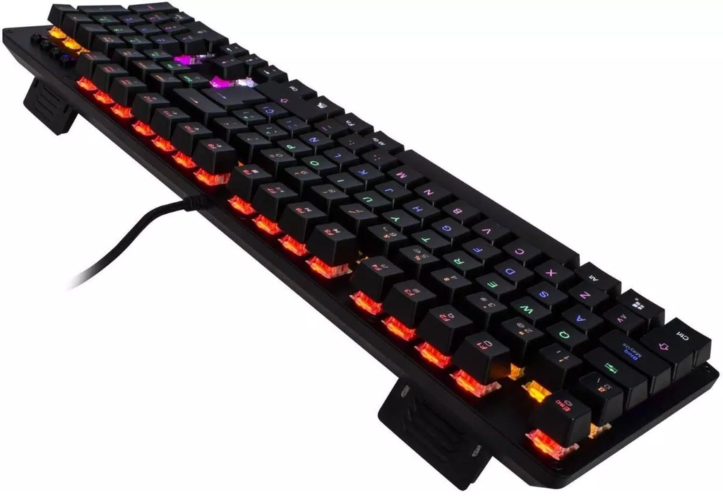 Game Factor Kbg400 Rd Teclado Mecanico, Rainbow, Switch Red, Usb, Negro - ordena-com.myshopify.com