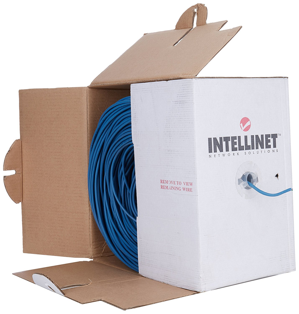 Intellinet 704670 Bobina De Cable Utp Cat6/ Cca/ 23 Awg/ 305 Mts/ Azul