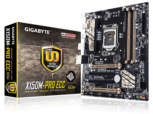 Gigabyte Ga X150 M Pro Ecc Tarjeta Madre Soporta Intel Xeon E3 1200, I3, Pentium - ordena-com.myshopify.com
