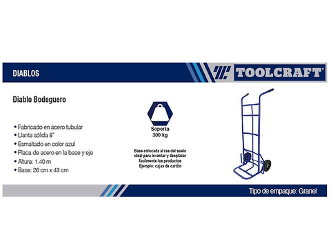 Toolcraft Tc3462 Diablo Bodeguero Sporta 300 Kgs Llanta Solido - ordena-com.myshopify.com