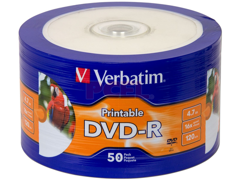 Verbatim 97167 Discos Blancos Imprimibles 50 Dvd R 4.7 Gb 16 X - ordena-com.myshopify.com