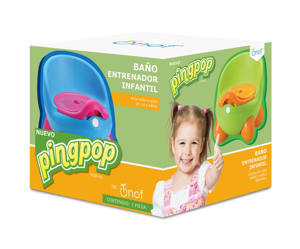 Onof Pop 01 Baño Entrenador Infantil Color Verde