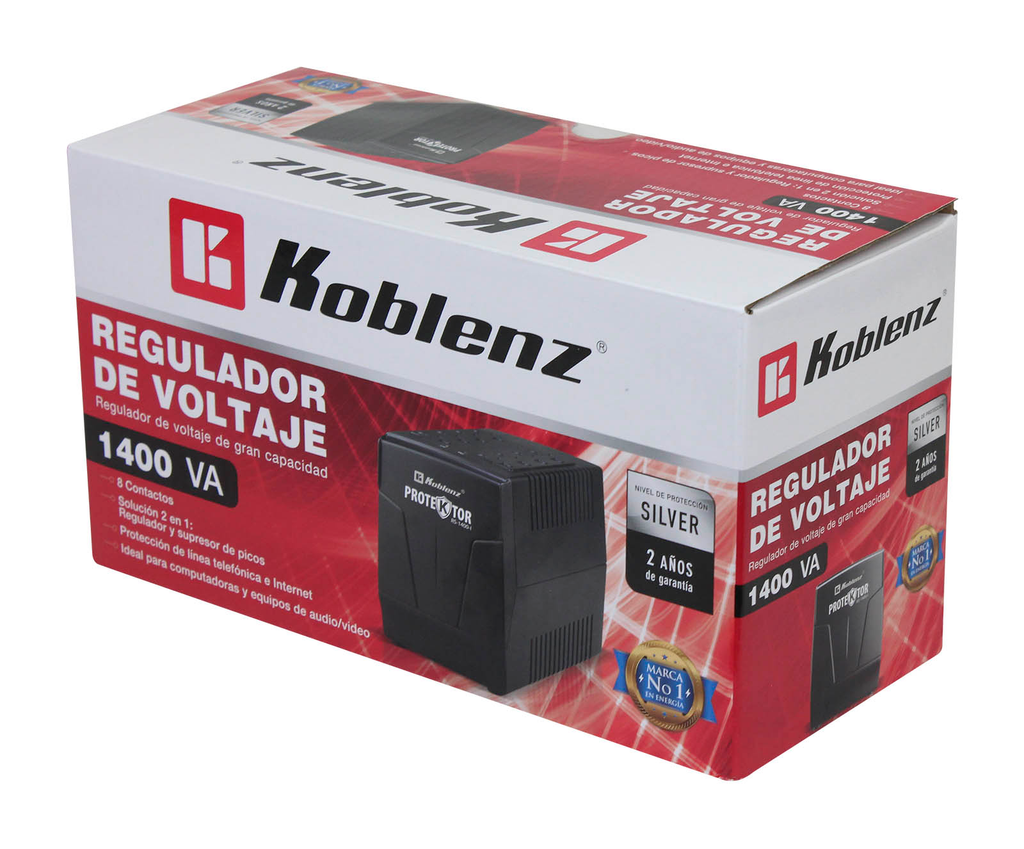 Koblenz Rs-1400-i, Regulador 1400va 8 Contactos 4reg / 4 Sup