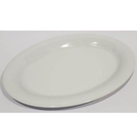 Plato De Melamina Oval (30x22.5x2cm), Premium Blanco