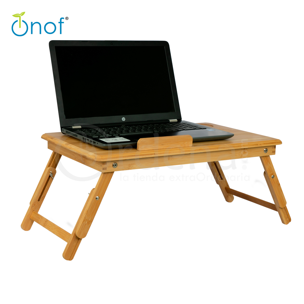 Mesa Desayunadora De Servicio Para Laptop Plegable De Bamboo