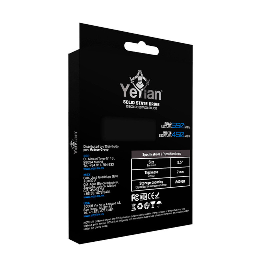 Yeyian Ycv-051820-3 Unidad Ssd Valk, 240gb, Sata3, 450mb/S, 2.5 plg