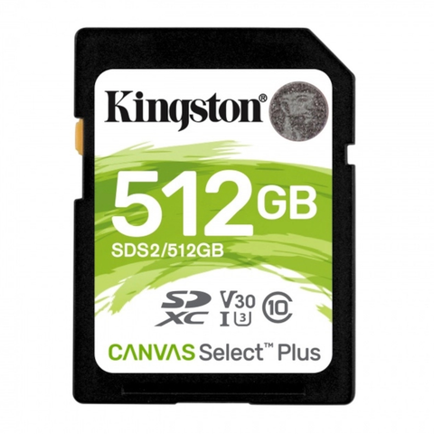 Kingston Sds2/512gb Memoria Sd Sdxc Canvas Select 100r Cl10 Uhs-I V30