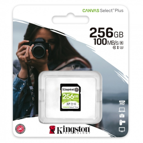 Kingston Sds2/256gb Memoria Sd Sdxc Canvas Select 100r Cl10 Uhs-I V30