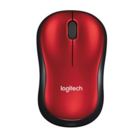 Mouse logitech m185 rojo inalambrico usb (910-003635) p.S.