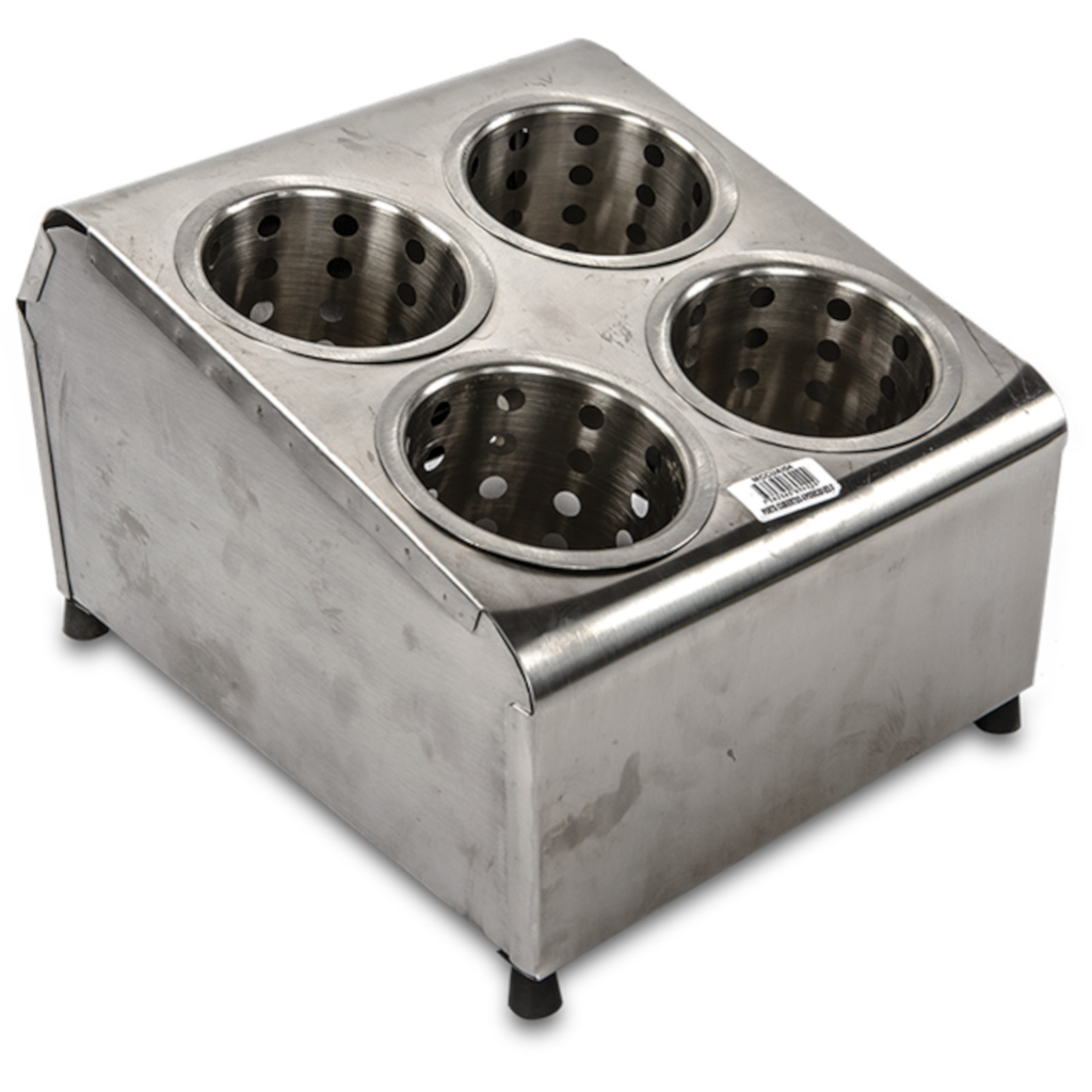 Porta Cubiertos De 4 Compartimento Acero Inoxidable