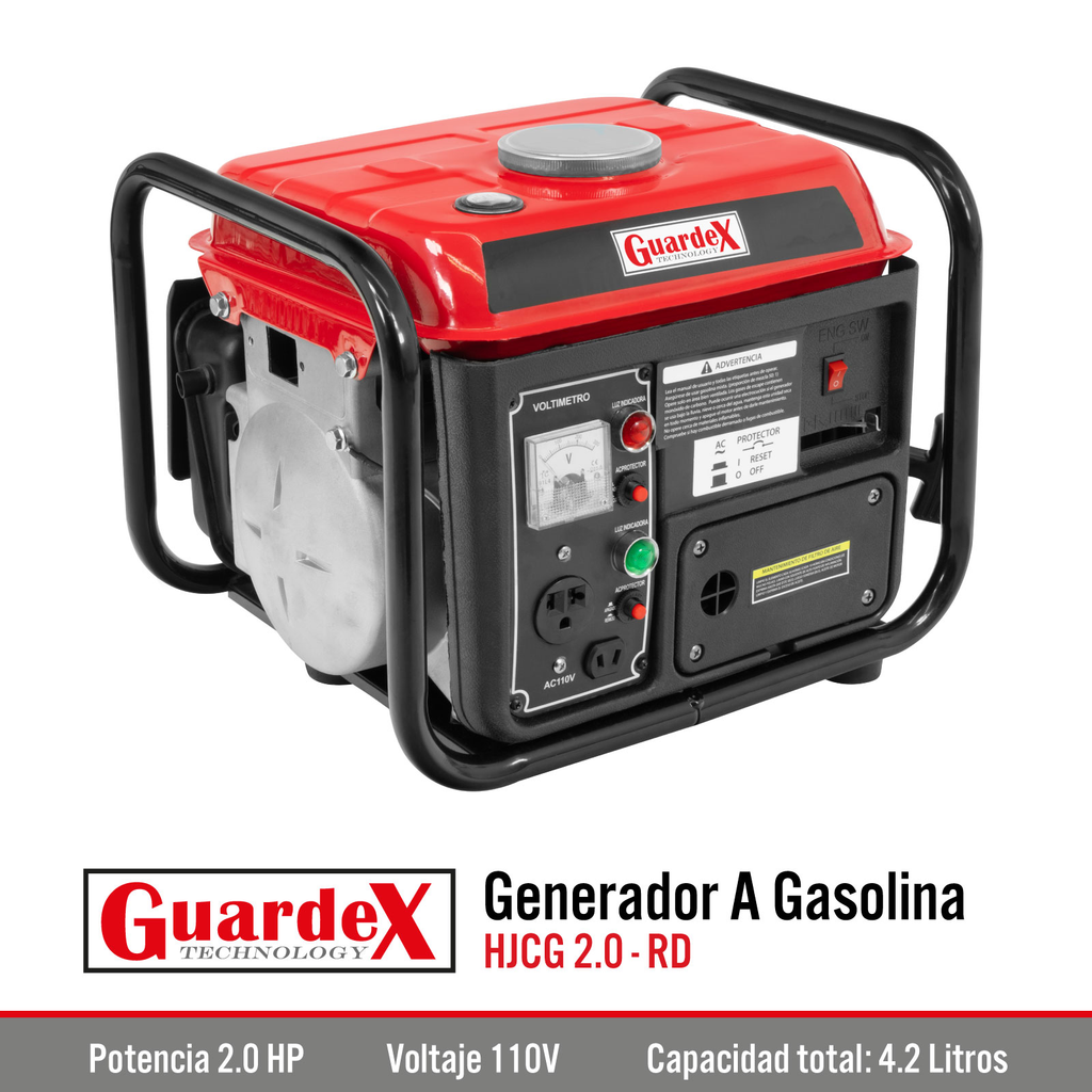 Generador Portatil a Gasolina 2 HP 110V Monofasico 1000W