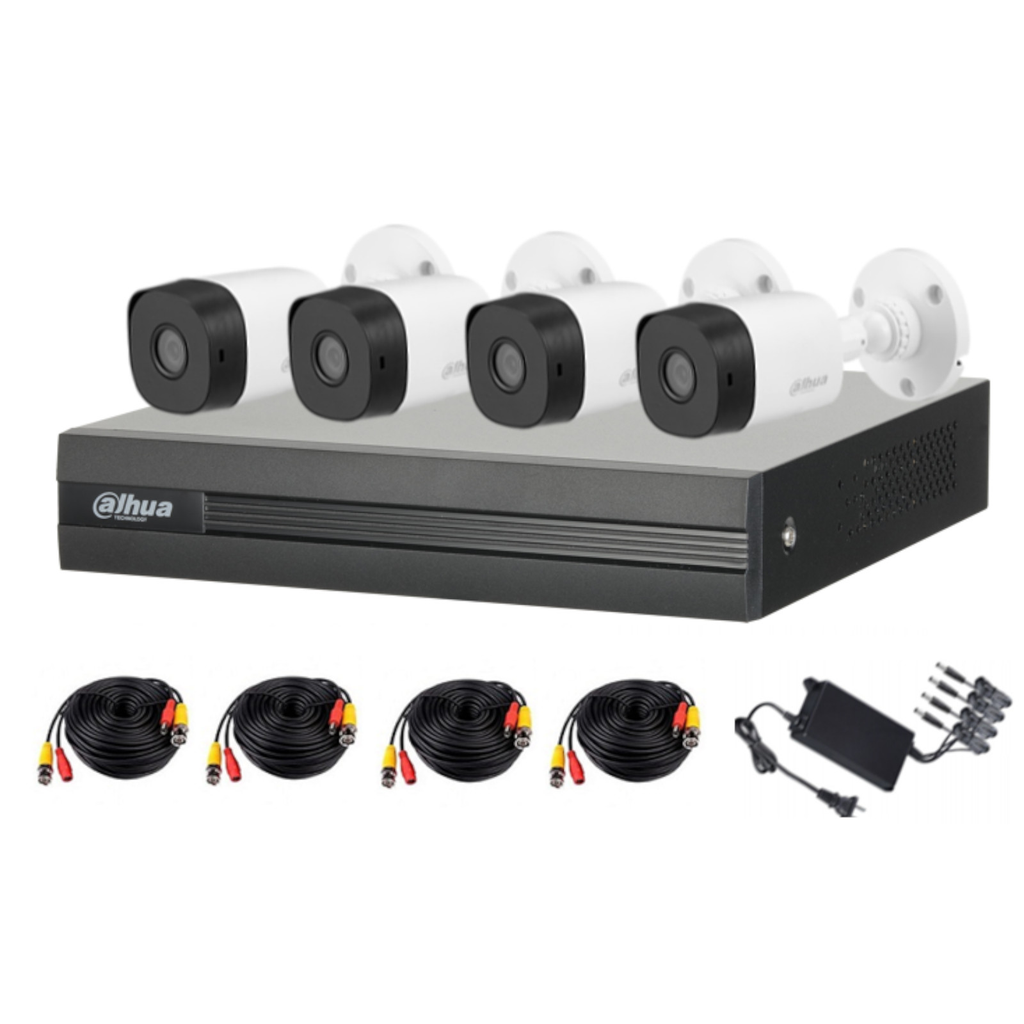 Dahua Cooper Xvr1b08kit4c Kit Dvr 8 Canales 2 Megapixeles / 4 Camaras B1a21 Pol