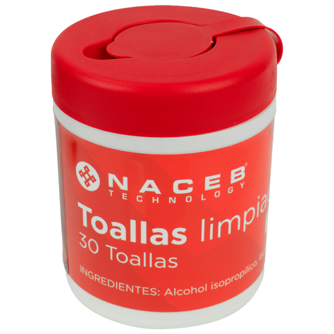 Naceb Toallas Limpiadoras Humedas NA-0801, 30 Piezas