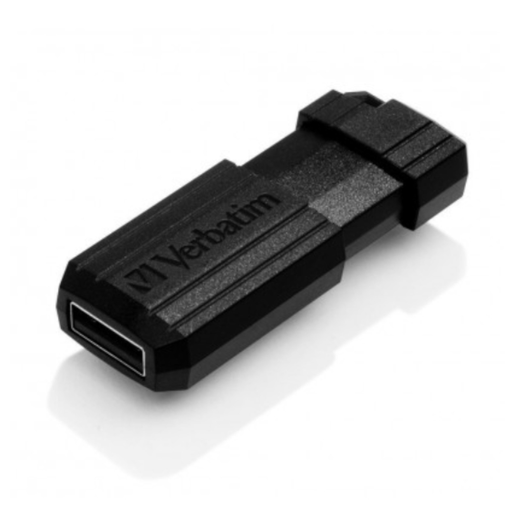 Memoria USB 2.0 16GB Verbatim PinStripe negra