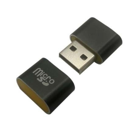 BRobotix Lector de Memoria 170188N, MicroSD, USB 2.0, Negro