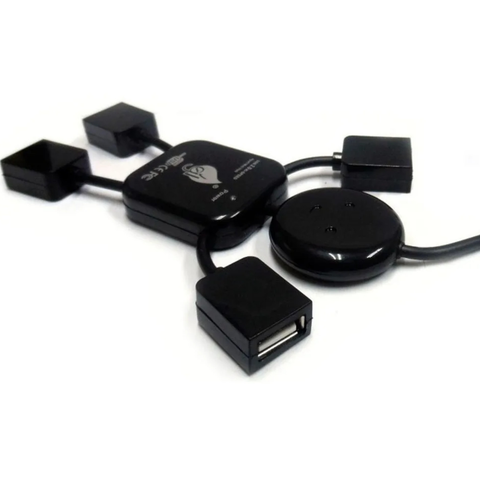 Mini hub 4 puertos USB tipo muñeco