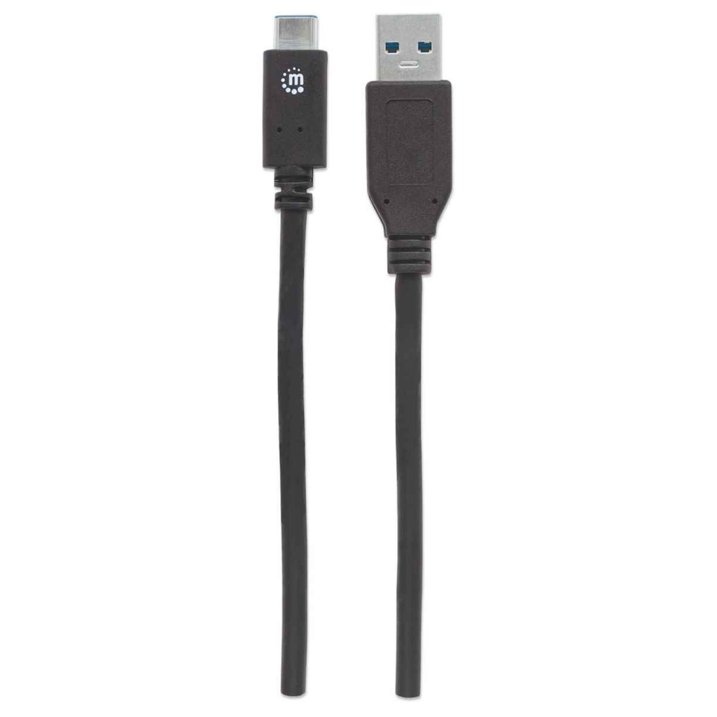 Manhattan 353373 Cable Usb Macho Tipo A -tipo C De 1m, Negro