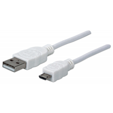 Manhattan 324069 Cable Usb De Alta Velocidad Usb2.0 A Micro B 1.8m Blanco