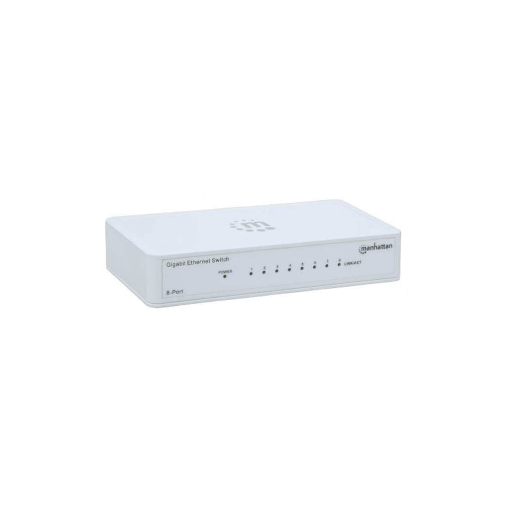 Manhattan 560702 Switch Gb 8 Ptos Ethernet Blanco