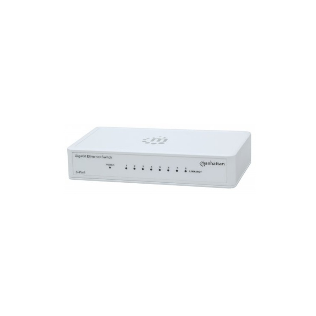 Manhattan 560702 Switch Gb 8 Ptos Ethernet Blanco