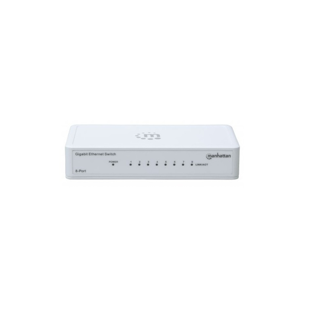 Manhattan 560702 Switch Gb 8 Ptos Ethernet Blanco