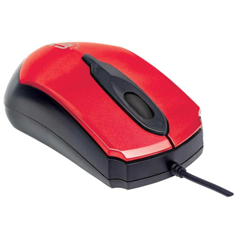 Manhattan 179430 Mouse Optico Edge Usb Rojo/negro