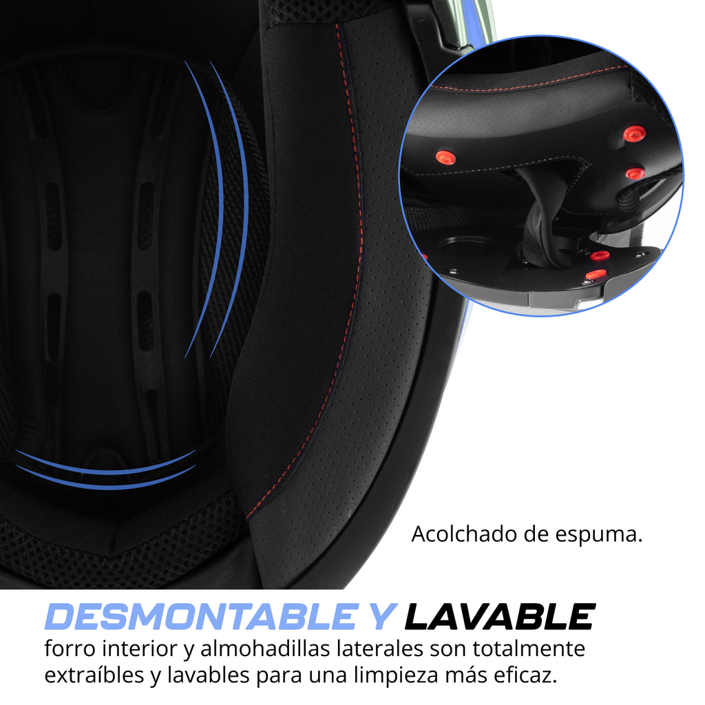 Casco Para Moto Mujer Hombre Abatible Deportivo Certificado