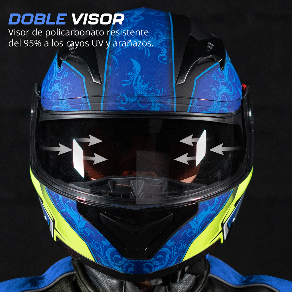 Casco Para Moto Mujer Hombre Abatible Deportivo Certificado