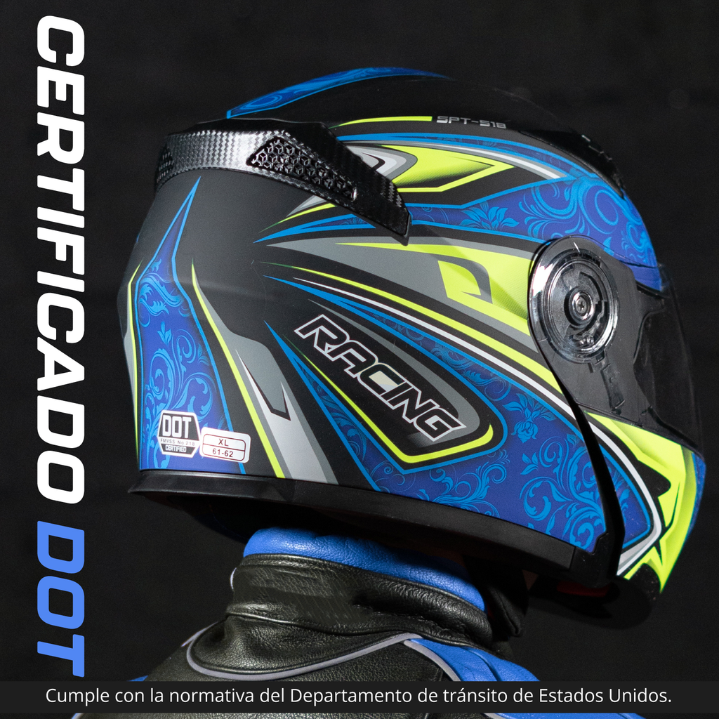 Casco Para Moto Mujer Hombre Abatible Deportivo Certificado