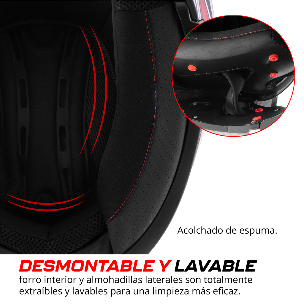 Casco Para Moto Mujer Hombre Abatible Deportivo Certificado