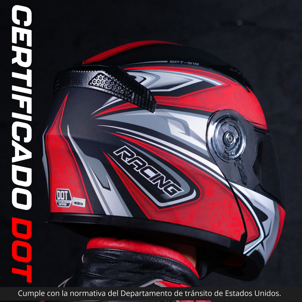 Casco Para Moto Mujer Hombre Abatible Deportivo Certificado