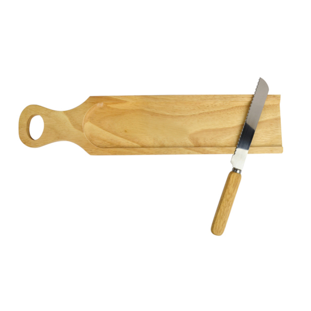 Tabla para pan con cuchillo