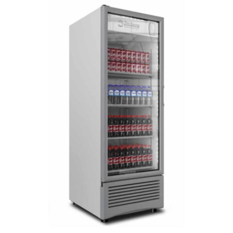 Refrigerador Vertical 1 Puerta Cristal Luz Led 115V. 3/8 HP