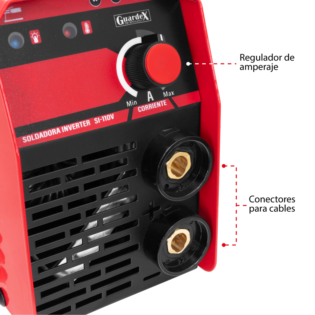 Maquina De Soldar Inverter 110v Mascara De Soldar Mini Roja