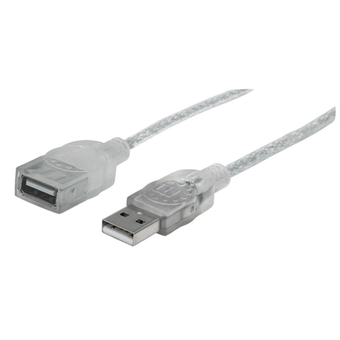 Manhattan Cable Usb 2.0 Extension 1.8m Plata