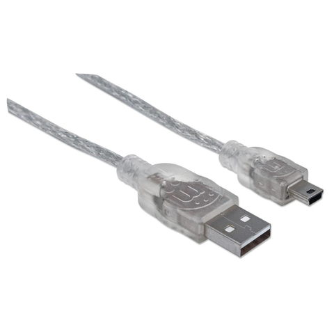 Manhattan Cable Usb 2.0 A Mini B 1.8m Plata