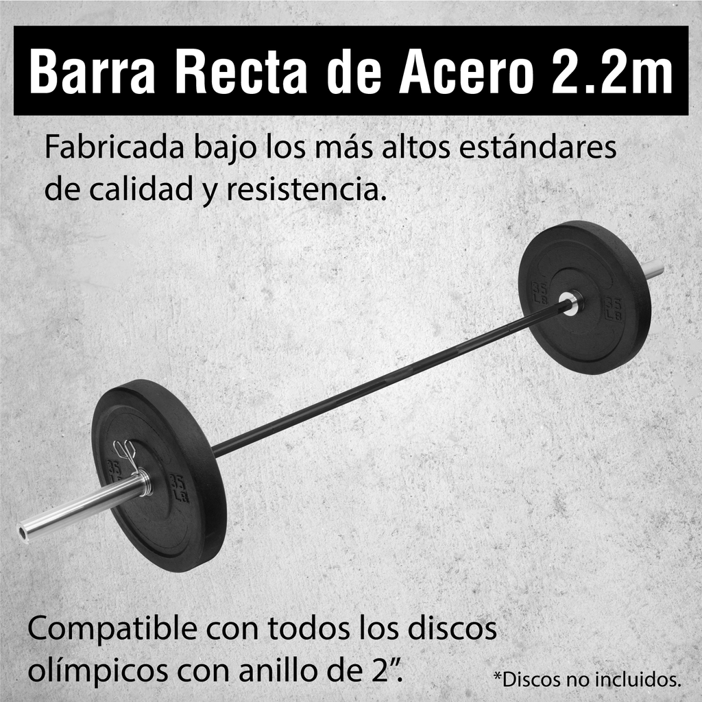 Barra Olimpica Profesional Altera Crossfit Gym 16 Kg 600 Lb