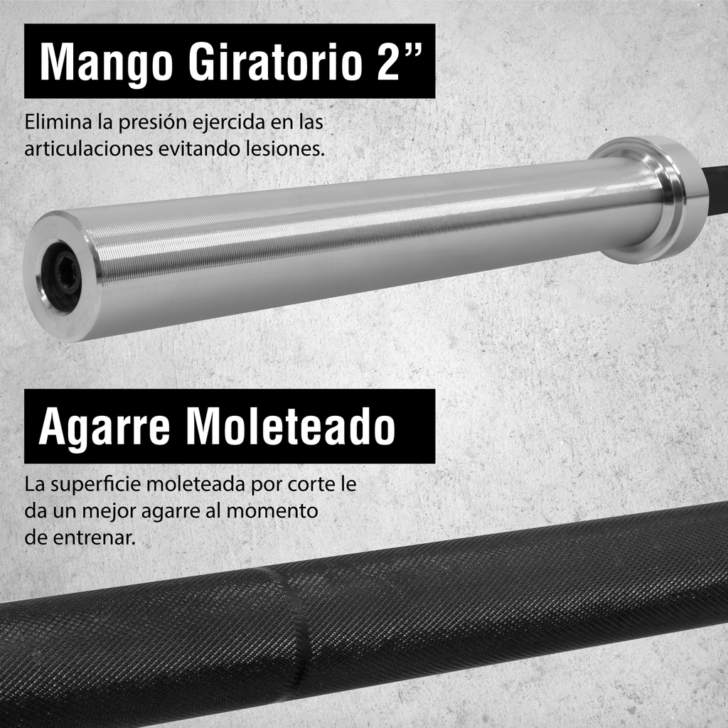 Barra Olimpica Profesional Altera Crossfit Gym 16 Kg 600 Lb