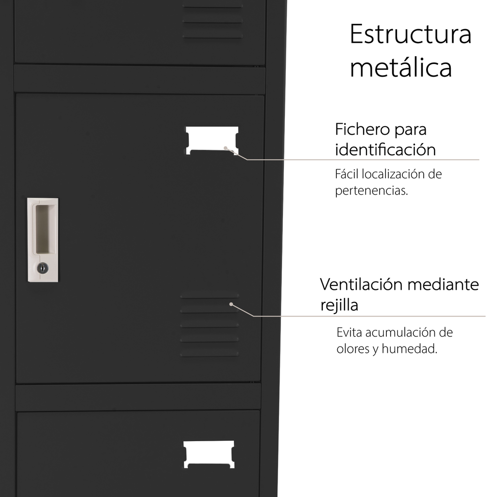 Locker Metalico 4 Puertas GUARDEX Casilleros Trabajo Oficina