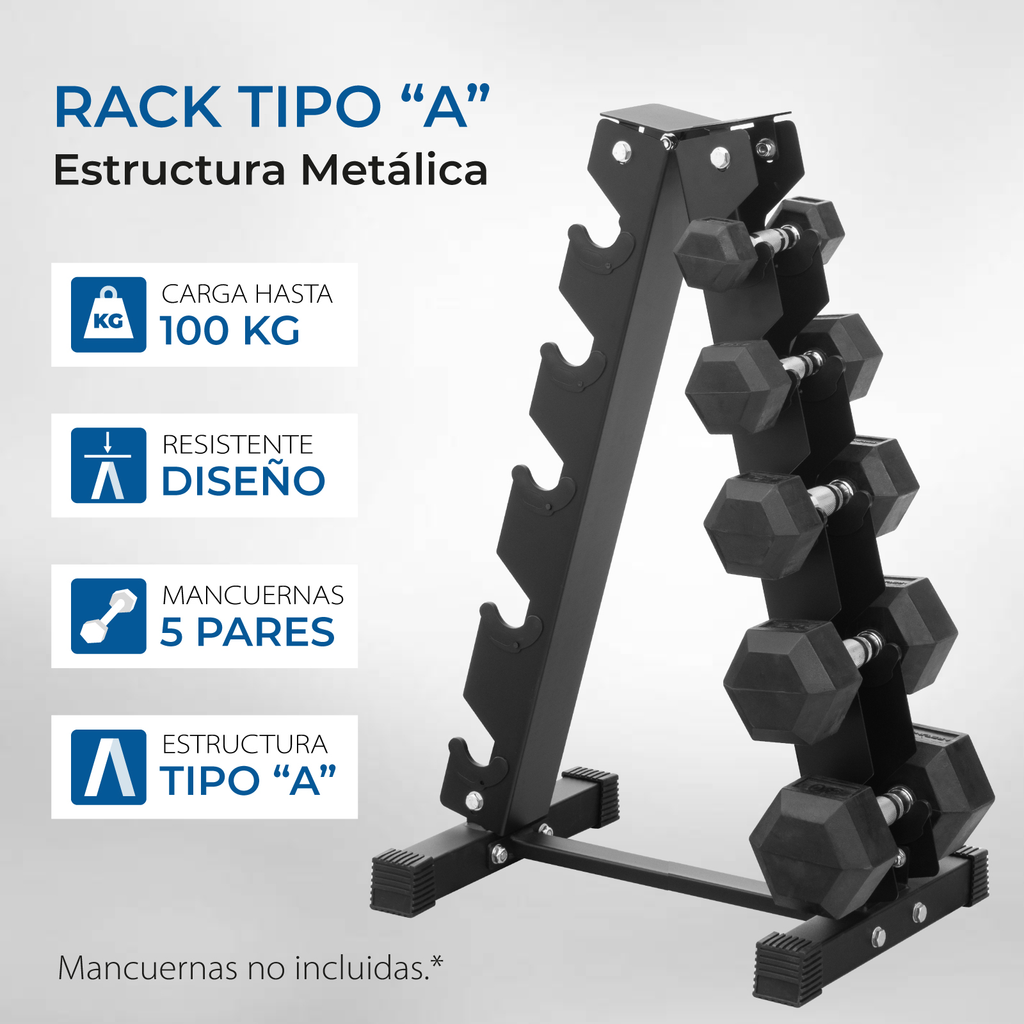 Rack Mancuernas Altera Gym Vertical 5 Pares Pesas Ejercicio