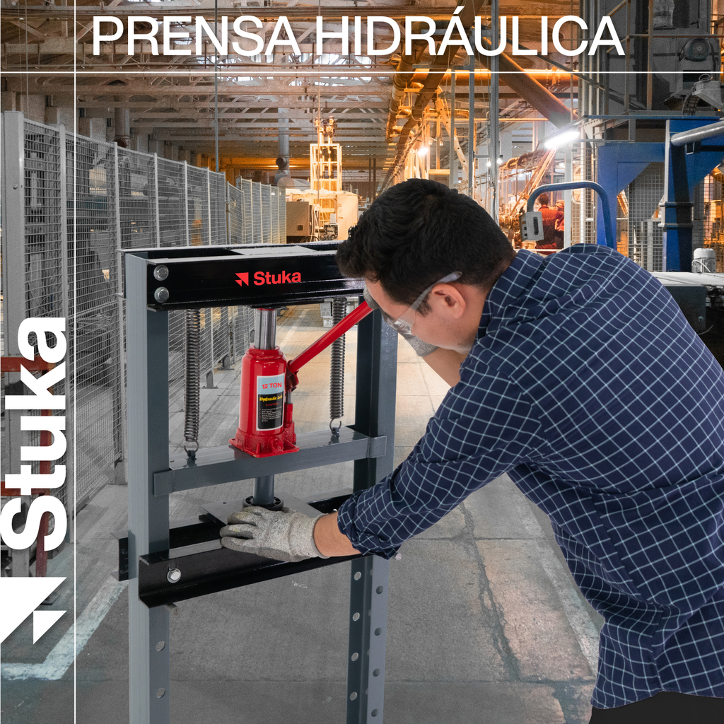 Prensa Hidraulica Industrial De 12 Toneladas Stuka Acero