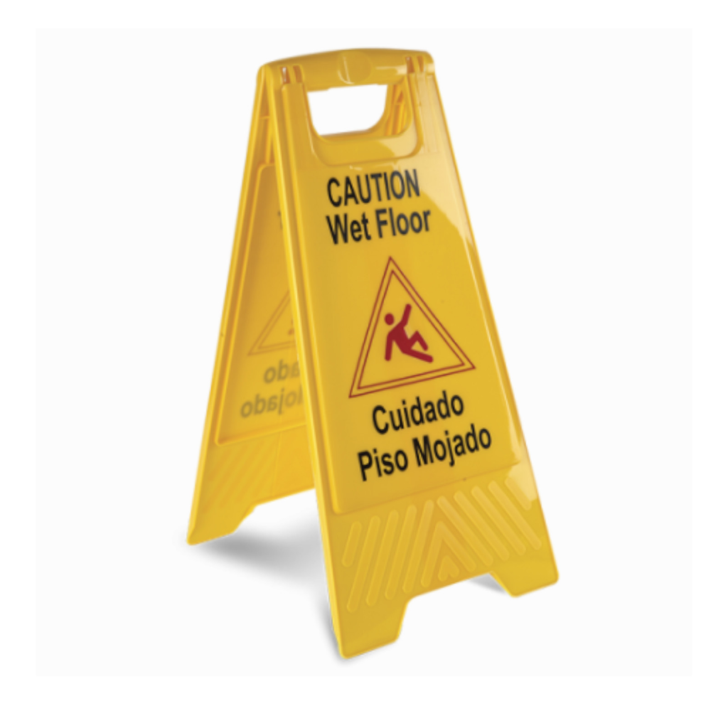 Letrero Piso Mojado Precaucion Amarillo Plastico