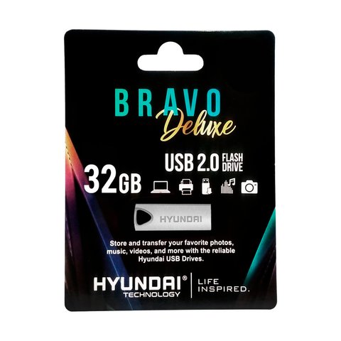 Memoria Usb 2.0 32 Gb Hyundai Bravo Deluxe Metalica Plata - ordena-com.myshopify.com