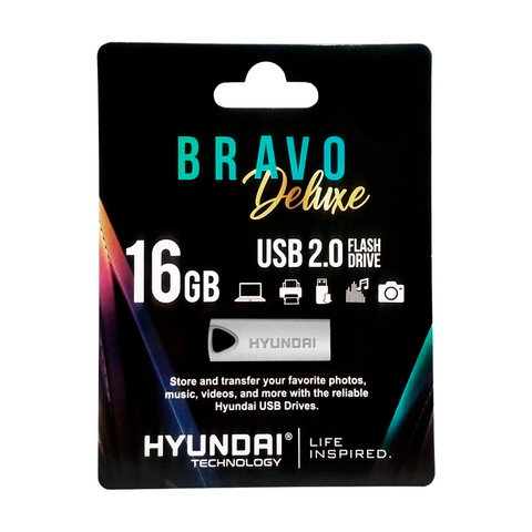 Memoria Usb 2.0 16 Gb Hyundai Bravo Deluxe Metalica Plata - ordena-com.myshopify.com