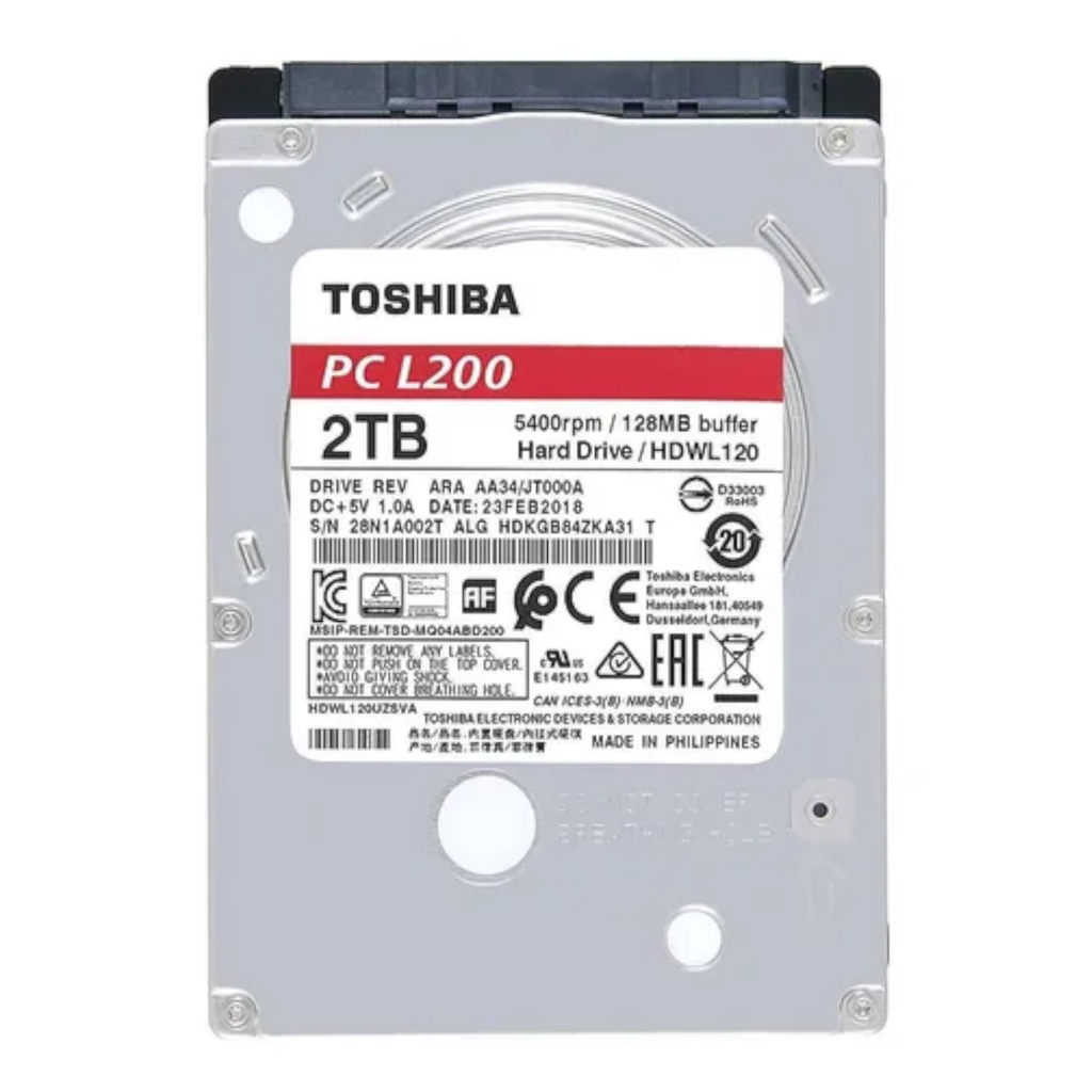 Disco duro interno Toshiba L200 HDWL120UZSVA 2TB