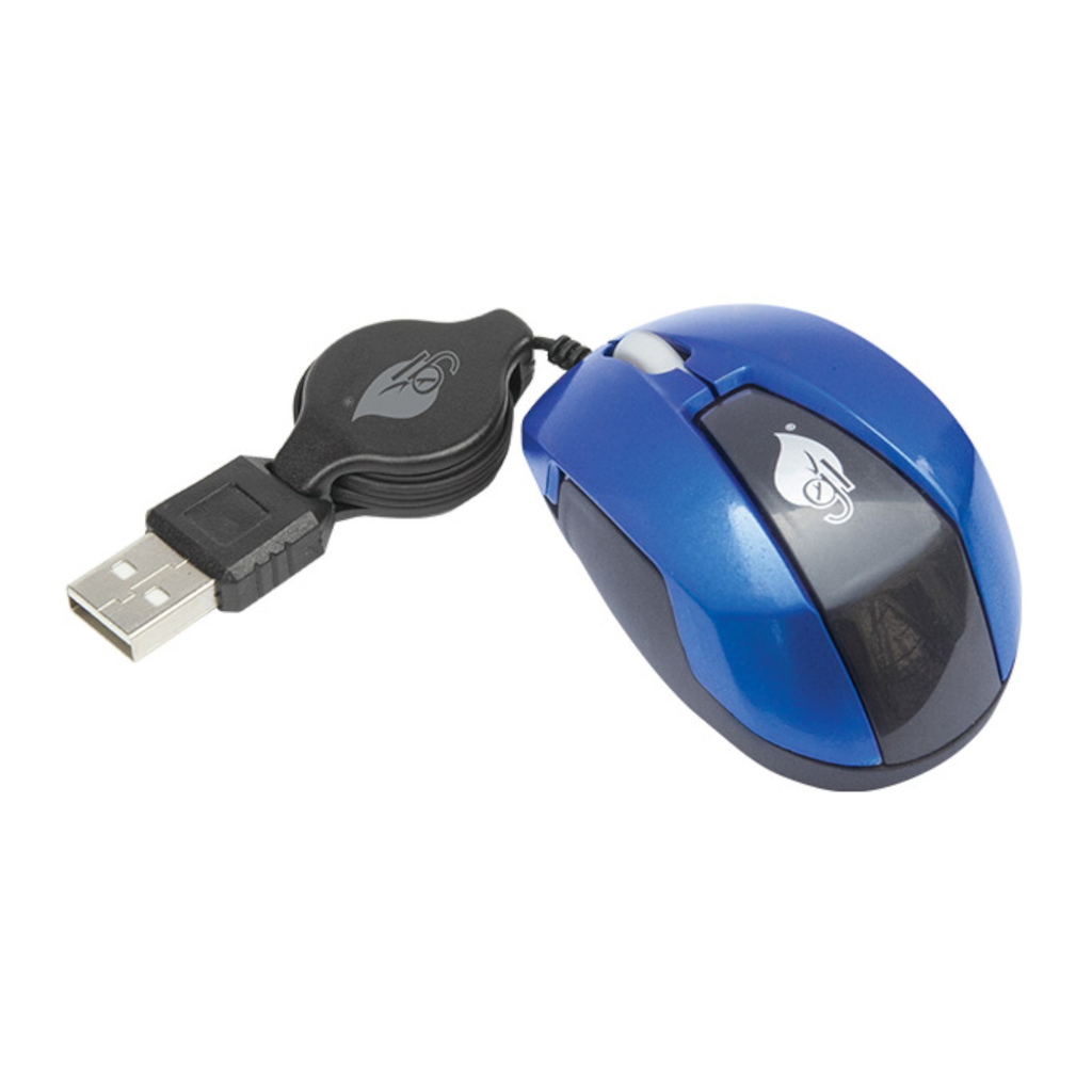 Mitzu Mouse Con Cable Retractil 800 Dpi 3 Botones