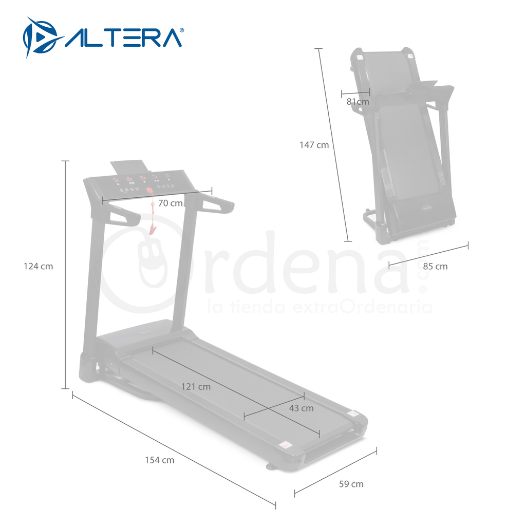 Caminadora Electrica 3 Hp Con Motor Ac Gimnasio Casa Fitness