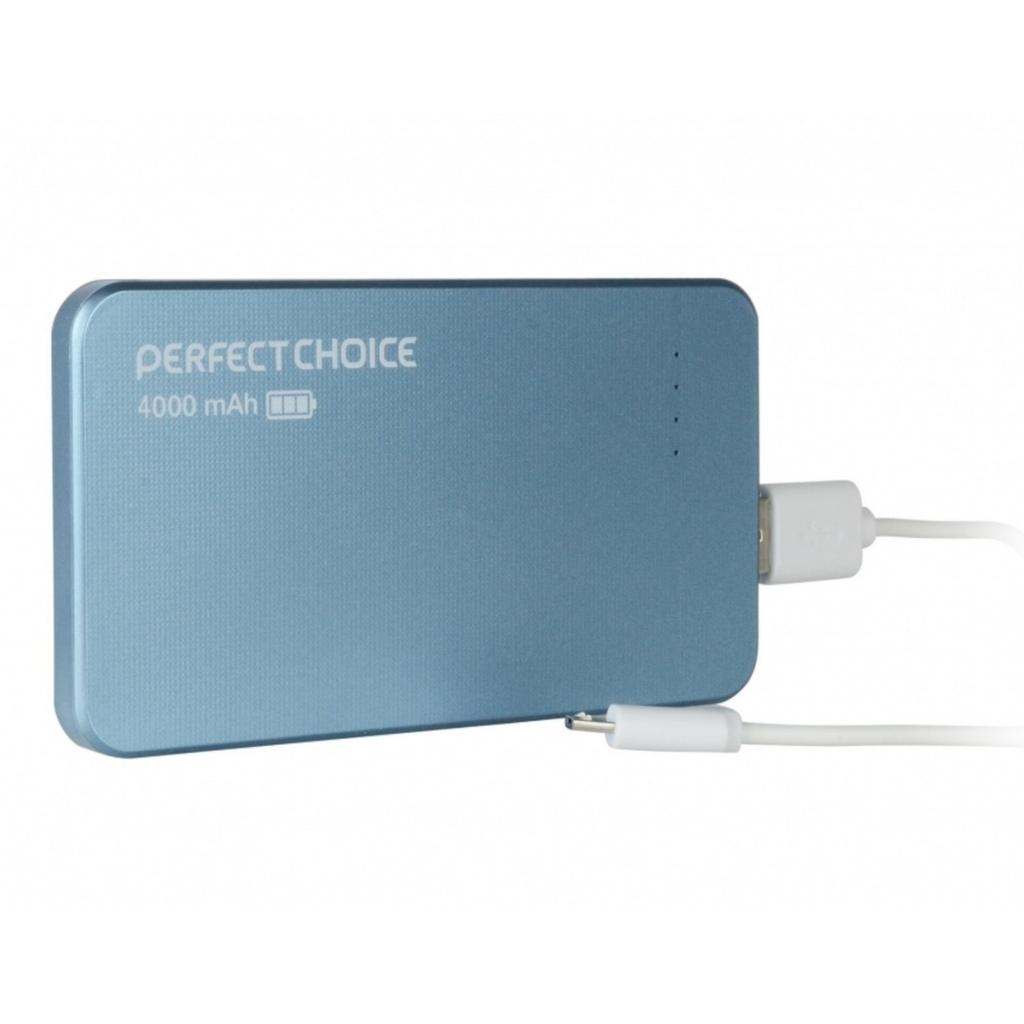 Perfect Choice Cargador Portátil Power Bank, 4000m Ah, Azul