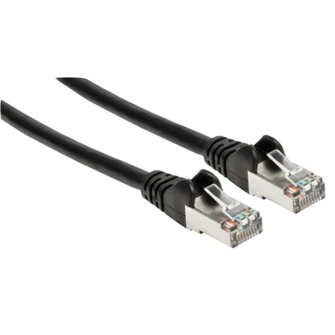 Cable de Red Cat6a S/FTP, 30 cm, Negro